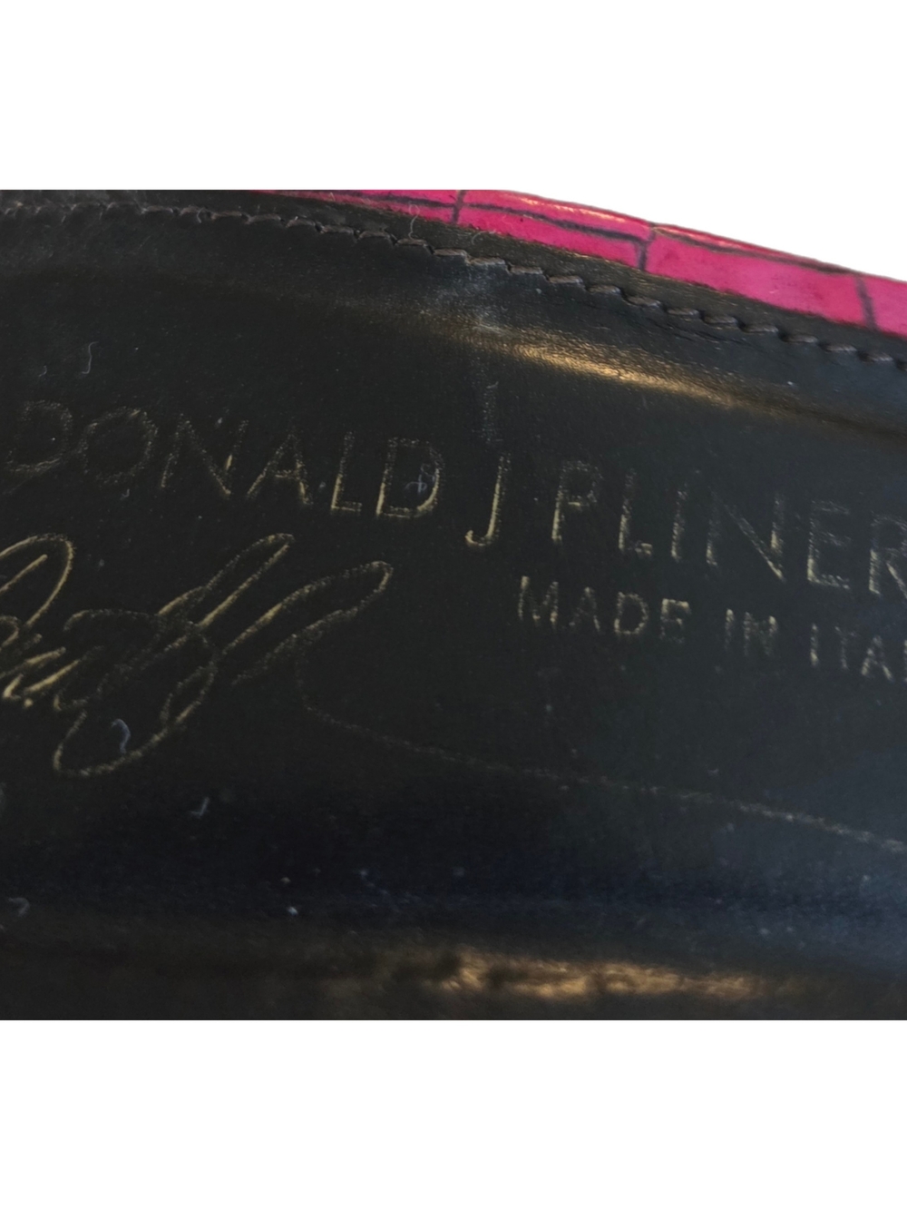 Donald J. Pilner Kazia Fushia Congo Calf Hair Slides Size 11 - Picture 7 of 10